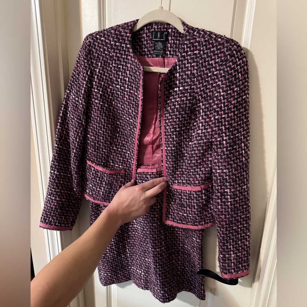INC Vintage Tweed Skirt Set with Matching Jacket
